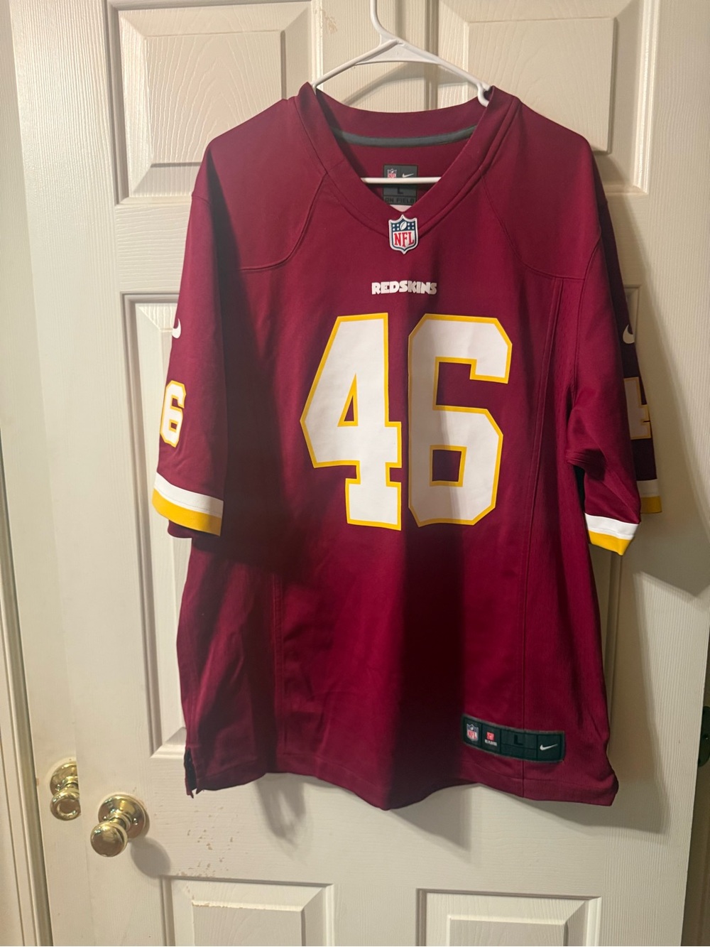 NFL Burgundy and White #46 Football Jersey